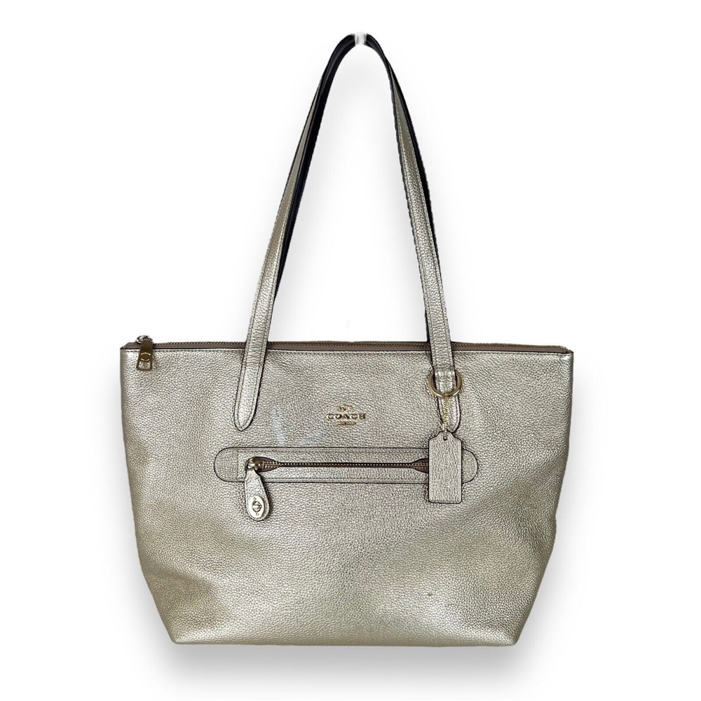 Coach Taylor Tote Metallic Gold Shoulder Bag 23592
